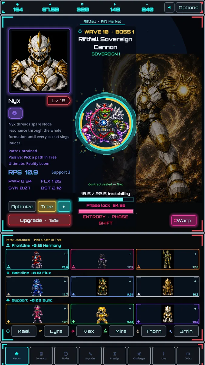 Cosmic Rift Rangers screenshot of the Sovereign I encounter