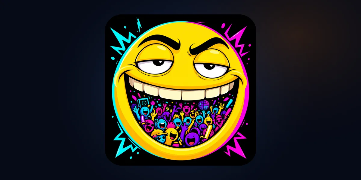 Influence Run app icon, a stylized runner with a megaphone, centered on a dark background